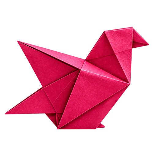 Cocotte origami rose B2C Communication